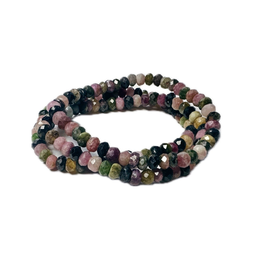 Faceted Tourmaline Beaded Bracelet