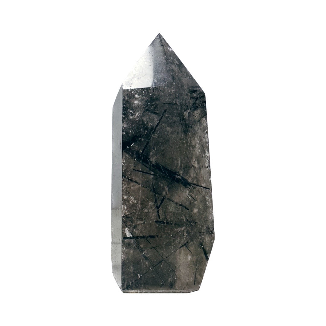 Black Rutile (Tourmalinated Quartz) Tower