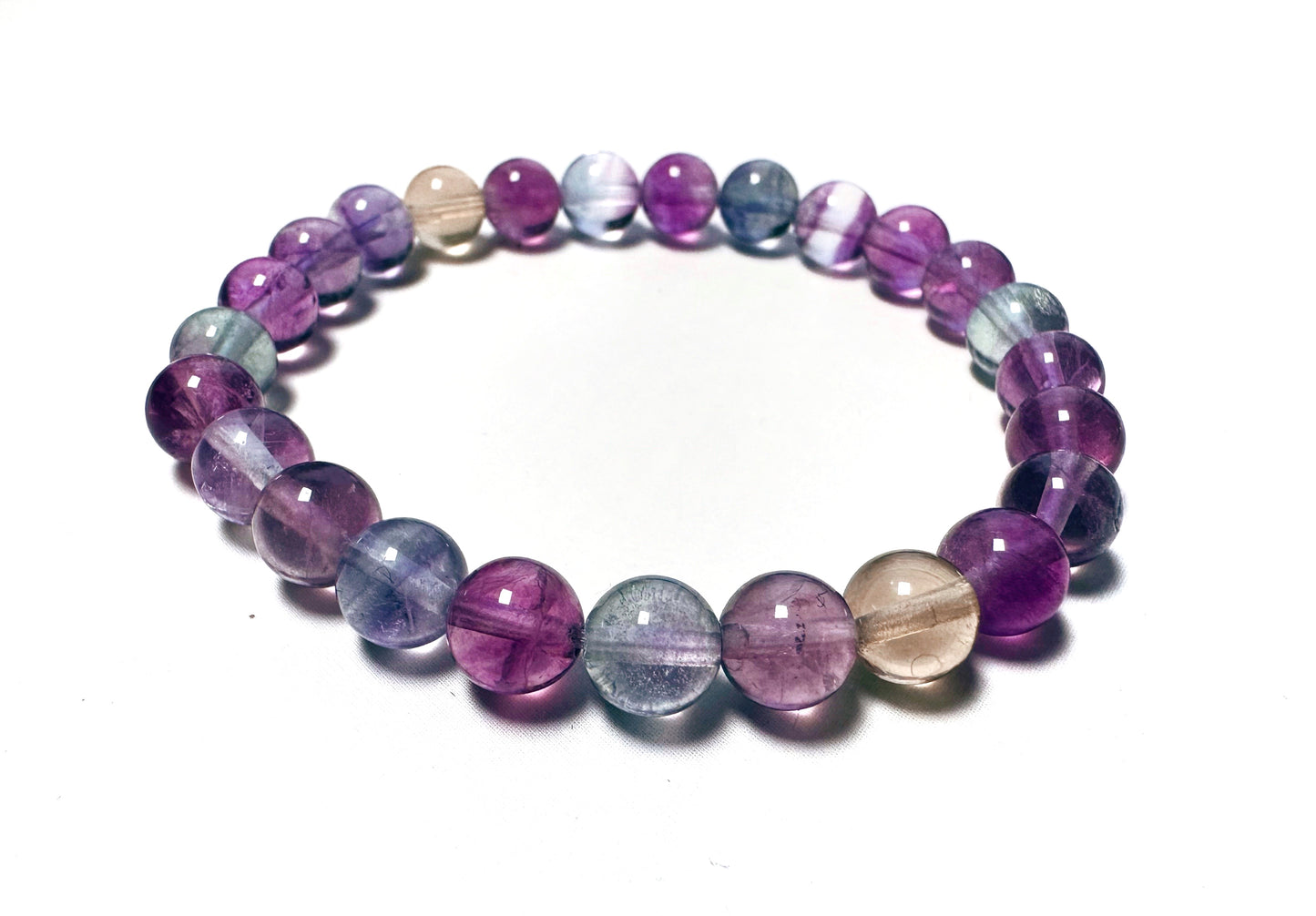 Rainbow Fluorite Beaded Bracelet