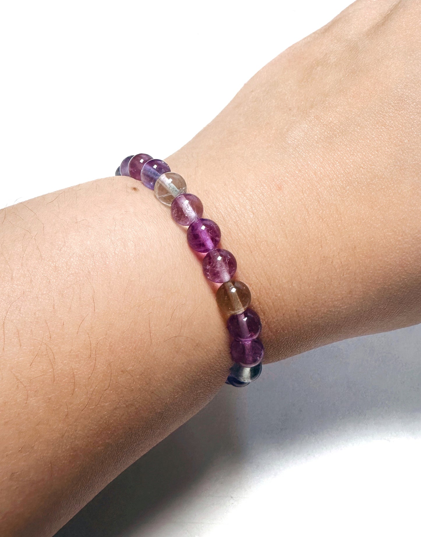 Rainbow Fluorite Beaded Bracelet